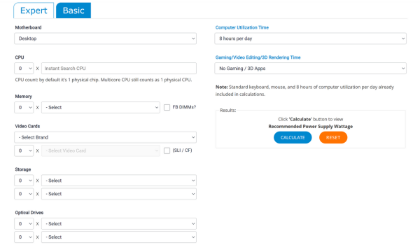 OuterVision's PSU Calculator
